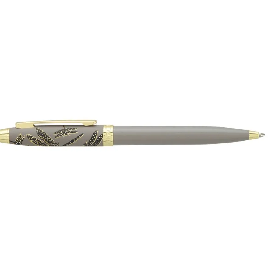 Bille ENZO VARINI "Taormina XL Bugs" motifs libellules coloris gris