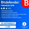 Bitdefender premium - Code d'activation envoyé par email valable pour 10 appareils pendant 1 an