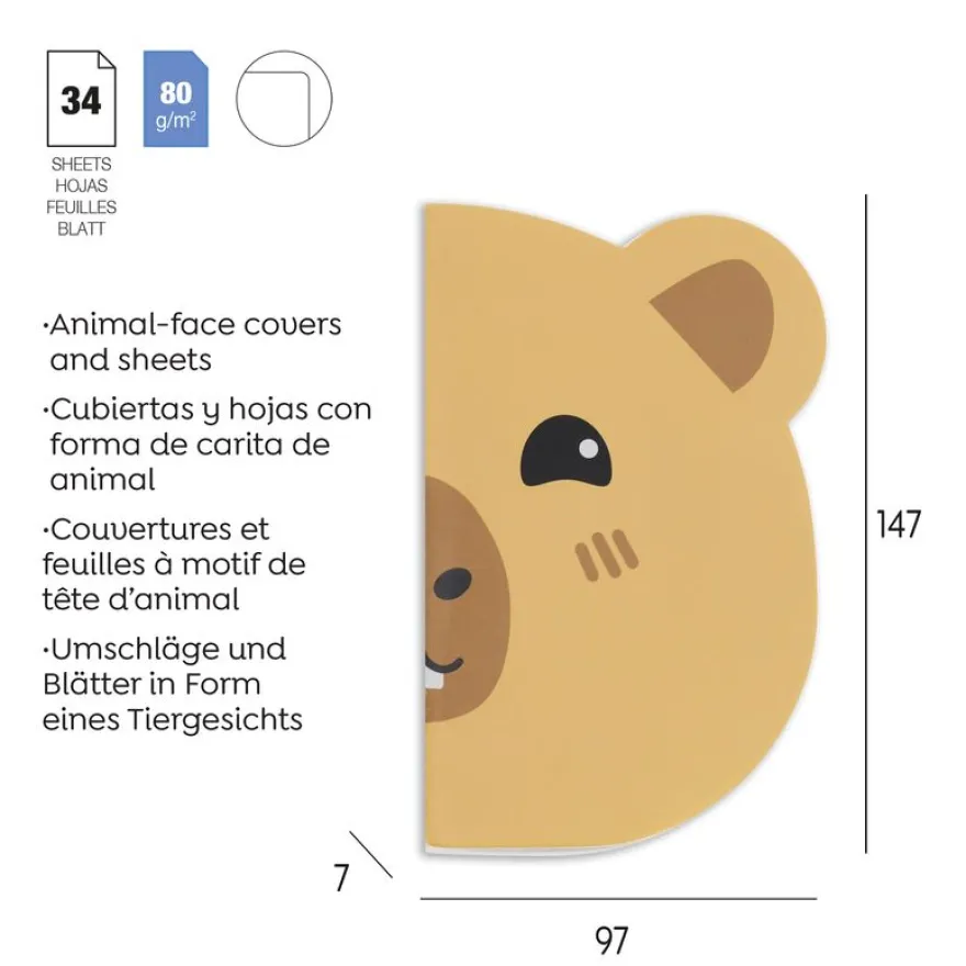 Blister de 2 carnets panda - capy Too Cute Back2Fun