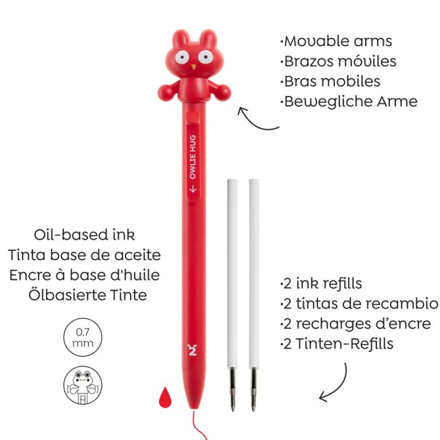 Blister de 1 stylo Hibou Hug Attack Back2Fun