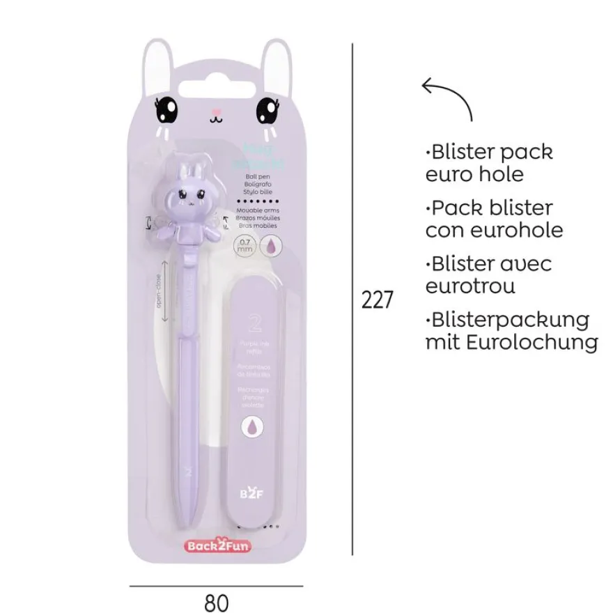 Blister de 1 stylo Lapin Hug Attack Back2Fun
