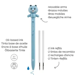 Blister de 1 stylo Ours Hug Attack Back2Fun