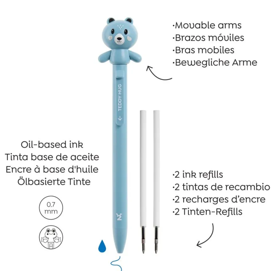 Blister de 1 stylo Ours Hug Attack Back2Fun