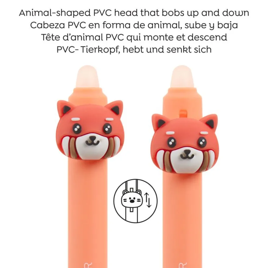 Blister de 2 stylos effaçables zebre - renard Soft Oops Back2fun