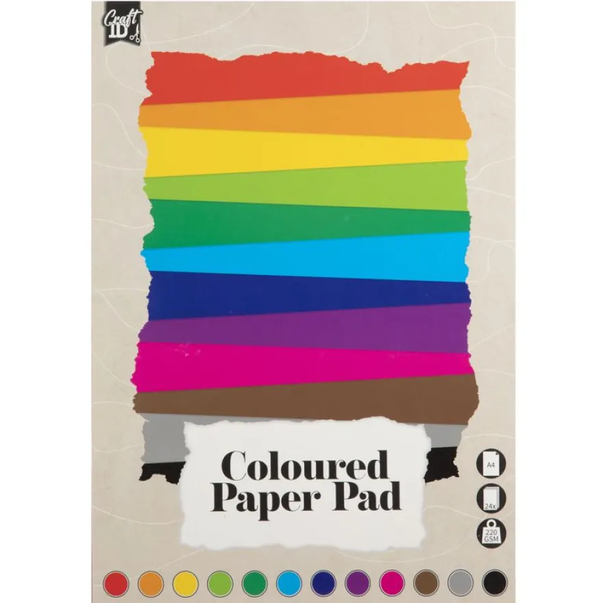 Bloc de papier - couleur A4 - 24f 220gr