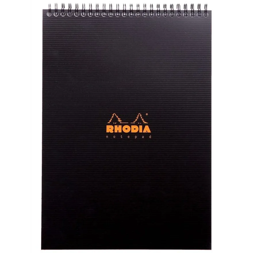Bloc-Notes Rhodia 19920C A4 – Papier Clairefontaine 90 g/m² - Quadrillage 5x5 - 80 Feuilles Détachables