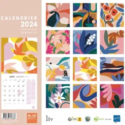 Blue Art Atelier Liv - Calendrier illustré mensuel - 30 x 30 cm