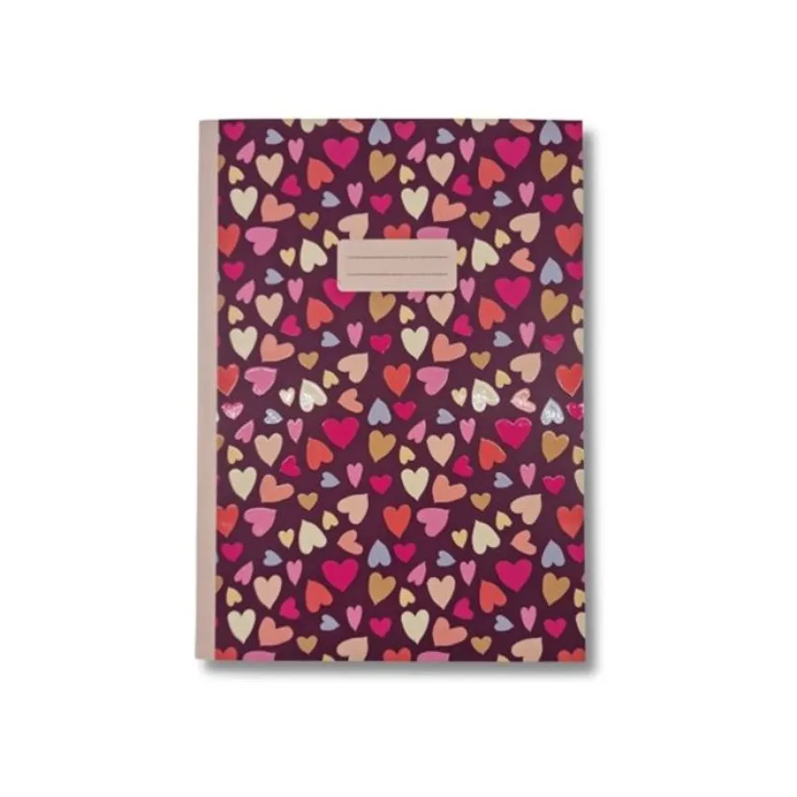 Blue Art Grenadine Heart - Carnet de notes 14,8 x 21 cm - 96 pages - jolis cœurs