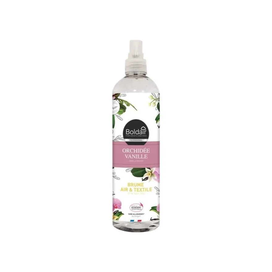 Boldair Ecocert - Désodorisant/brume de linge - vaporisateur 400 ml - orchidée/vanille