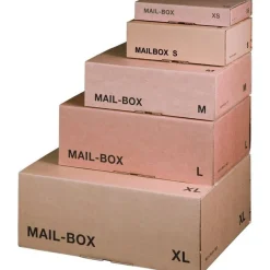 Boîte postale d'expédition format M - 32,5 cm x 24 cm x 10,5 cm - kraft - Logistipack