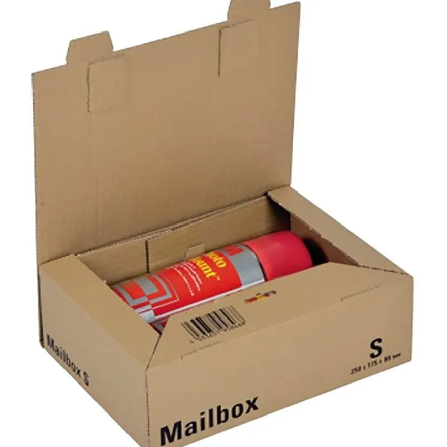 Boîte postale d'expédition format S - 25 cm x 17,5 cm x 8 cm - kraft - Logistipack
