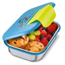 Boîte repas MINIZ en acier inoxydable 900 ml pour enfants – Design raton laveur – Hermétique et écologique