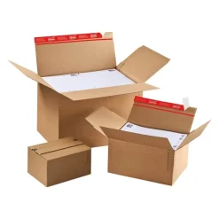 Boîtes d'expédition CP 141 - 30.4 cm x 21.6 cm x 13-22 cm - A4 - brun - Colompac