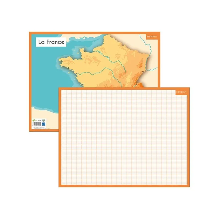 Bouchut - Ardoise médium - Fleuves/Seyes - 32 x 42 cm - double face