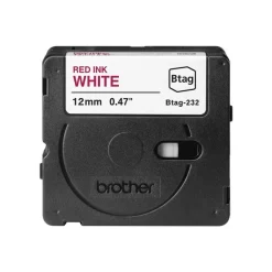 Brother BTAG-232 - Rouge sur blanc - Rouleau (1,2 cm x 4 m)
