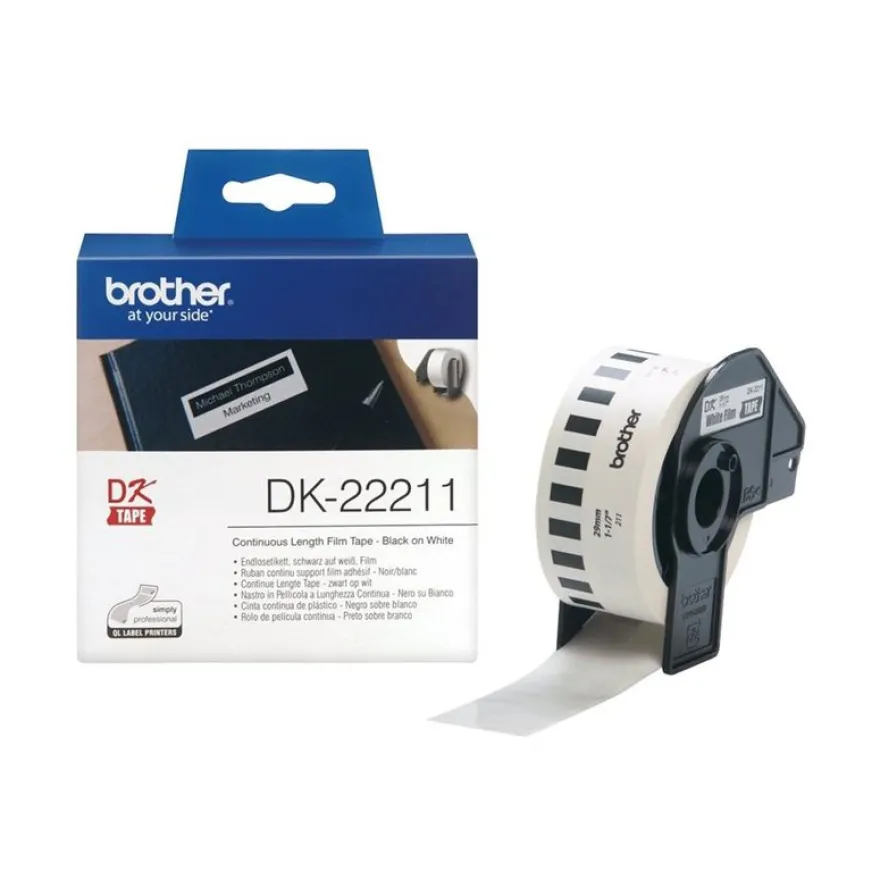 Brother DK-22211 - Rouleau d'étiquettes (2,9 cm x 15,2 m) - blanc