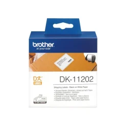 Brother DK-11202 - Ruban d'étiquettes auto-adhésives - 1 rouleau de 300 étiquettes (62 x 100 mm) - fond blanc écriture noire