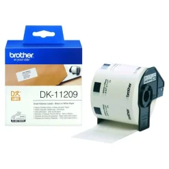 Brother DK-11209 - Ruban d'étiquettes auto-adhésives - 1 rouleau de 800 étiquettes (29 x 62 mm) - fond blanc écriture noire