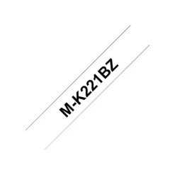 Brother MK221BZ - Ruban d'étiquettes auto-adhésives - 1 rouleau (9 mm x 8 m) - fond blanc écriture noire