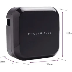 Brother PT-P710BT P-Touch Cube plus - Étiqueteuse - imprimante d'étiquettes - rechargeable Bluetooth - noir