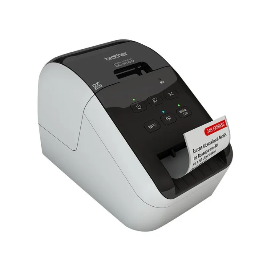 Brother QL-810W - Étiqueteuse - imprimante d'étiquettes en rouge et noir - impression thermique directe