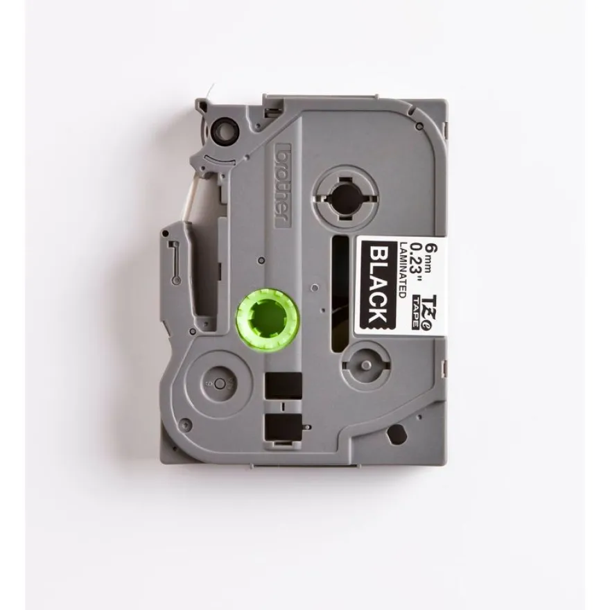 Brother TZe315 - Ruban d'étiquettes auto-adhésives - 1 rouleau (6 mm x 8 m) - fond noir écriture blanche