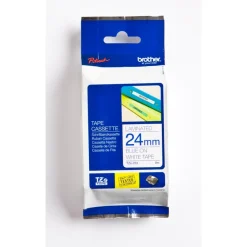 Brother TZe253 - Ruban d'étiquettes auto-adhésives - 1 rouleau (24 mm x 8 m) - fond blanc écriture bleu