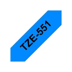 Brother TZe551 - Ruban d'étiquettes auto-adhésives - 1 rouleau (24 mm x 8 m) - fond bleu écriture noire