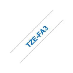 Brother TZeFA3 - Ruban d'étiquettes textile thermocollant - 1 rouleau (12 mm x 3 m) - fond blanc écriture bleu