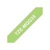 Brother TZeMQG35 - Ruban d'étiquettes auto-adhésives - 1 rouleau (12 mm x 8 m) - fond vert écriture blanche - mat