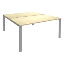 Bureau Bench IRIS - L180 cm - Plan de départ - Pieds aluminium - plateau imitation Erable