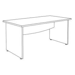 Bureau droit DUAL - L140 - Pieds Alu - plateau blanc