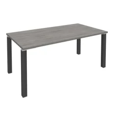 Bureau droit EXPRIM - L140 cm - Plateau imitation Chêne gris - Pieds carbone