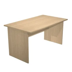 Bureau droit Trend - L140 - Pieds panneaux - plateau imitation chêne