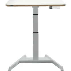 Bureau ERGO – Bureau assis-debout compact – Réglage électrique 65-130cm – Blanc