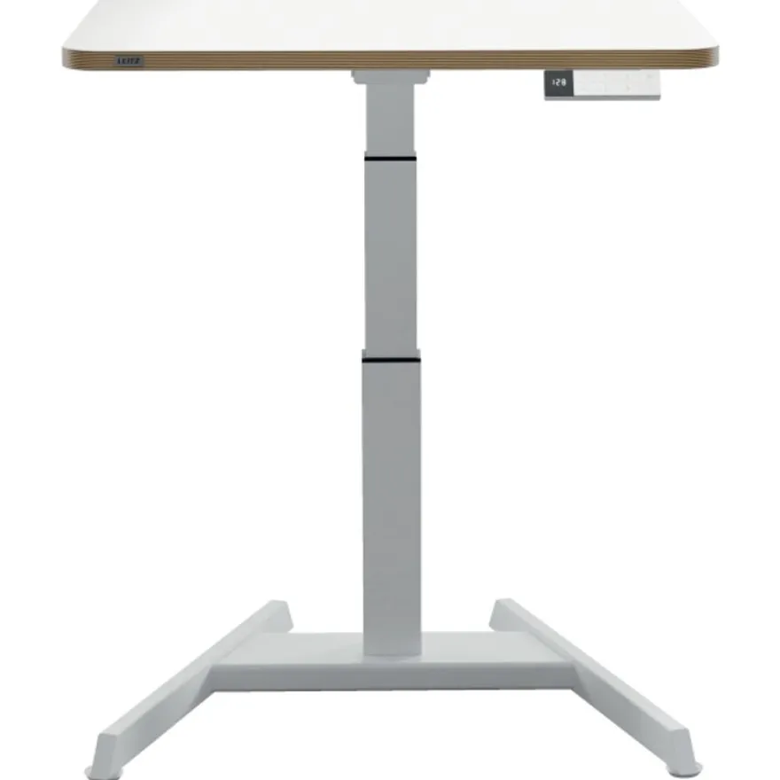 Bureau ERGO – Bureau assis-debout compact – Réglage électrique 65-130cm – Blanc