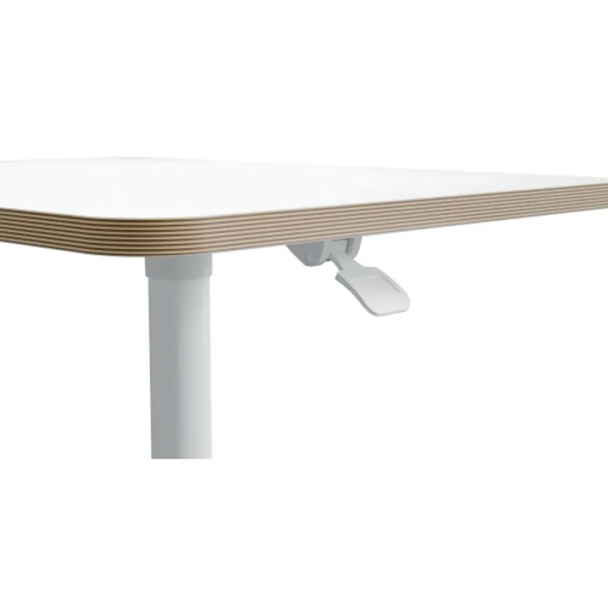 Bureau ERGO - Bureau assis-debout compact - réglable manuel 75-114cm - Blanc