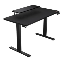 Bureau E-Star 120 - Bureau gaming assis/debout - réglage électrique - L120 cm - noir