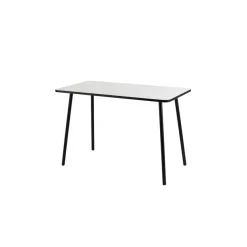Bureau home office HOPM - 114 x 60 cm - pied noir et plateau blanc