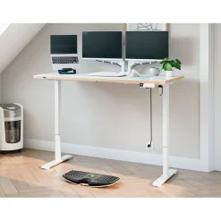Bureau Leitz - Bureau assis-debout - réglage électrique - L140 - blanc