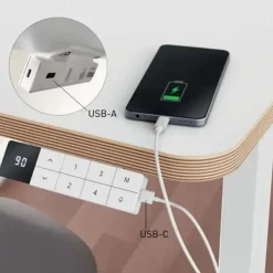 Bureau Leitz - Bureau assis-debout - réglage électrique - L140 - blanc