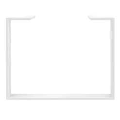Bureau LOFTER Manager - L180 x P100 x H72,5 cm - console retour à gauche (cases) - pieds blanc - plateau imitation chêne clair