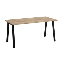 Bureau MAMBO - 140 cm - Pieds métal - Chêne Sonoma/noir