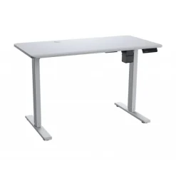Bureau ROYAL MOSSA - Bureau gaming assis/debout - réglage électrique - L120 cm - blanc