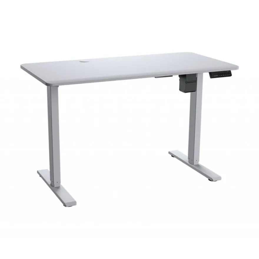 Bureau ROYAL MOSSA - Bureau gaming assis/debout - réglage électrique - L120 cm - blanc