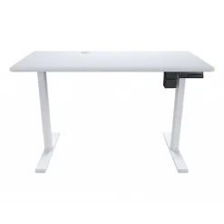 Bureau ROYAL MOSSA - Bureau gaming assis/debout - réglage électrique - L120 cm - blanc