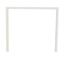 Bureau simple IRIS - L160 cm - Pieds blanc - plateau imitation Chêne clair