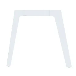 Bureau simple STEELY - L140 cm - pied blanc - plateau imitation Chêne clair