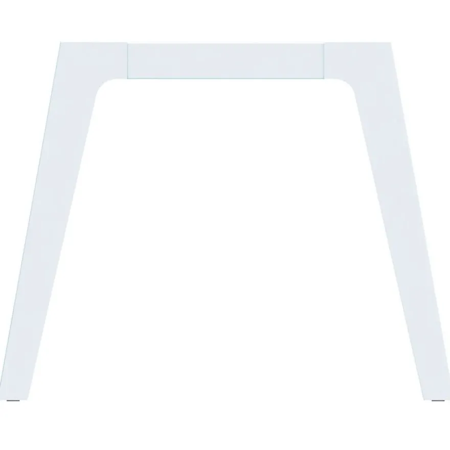 Bureau STEELY Manager - L180 x P100 x H72,5 cm - console retour à droite (2 tiroirs) L200 x P60 x H72,5 cm - pieds blanc - plateau imitation chêne clair