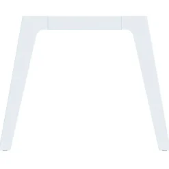 Bureau STEELY Manager - L180 cm - pied blanc - plateau imitation Chêne gris